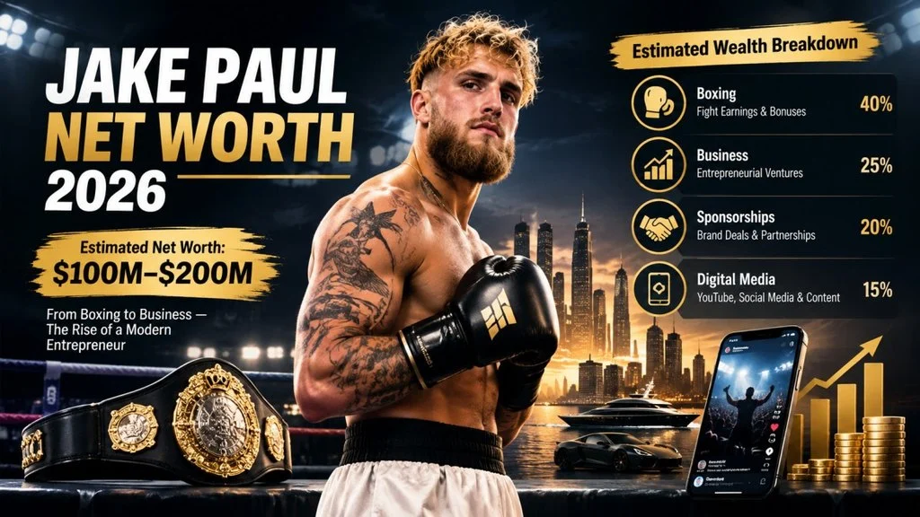 Jake Paul Net Worth, Income & Assets | How He Built a Million-Dollar Empire 2026