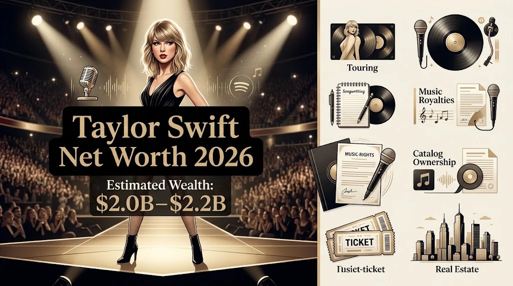 Taylor Swift Net Worth | Career Earnings, Wealth & the Fortune Behind Her Rise 2026